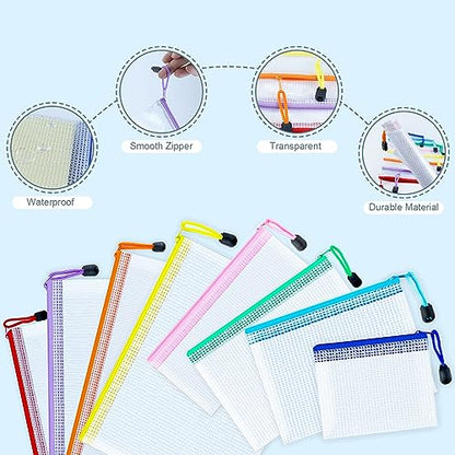 32pcs Mesh Zipper Pouch Bags (32 Count)