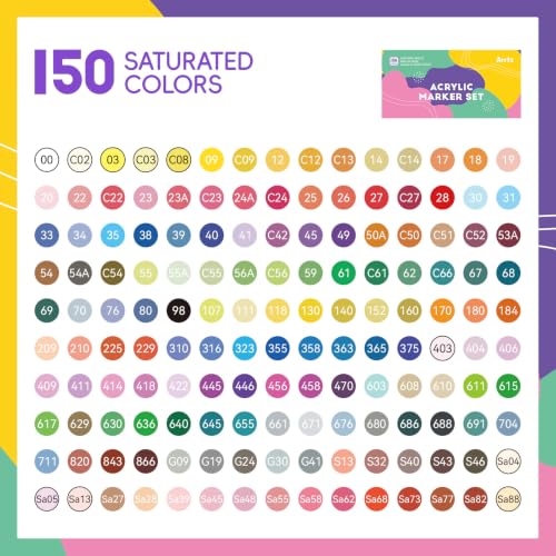 150 Colors Markers Paint Pens