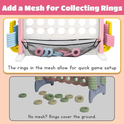 Giant 4 in a Row Connect Game with Mesh Fabric