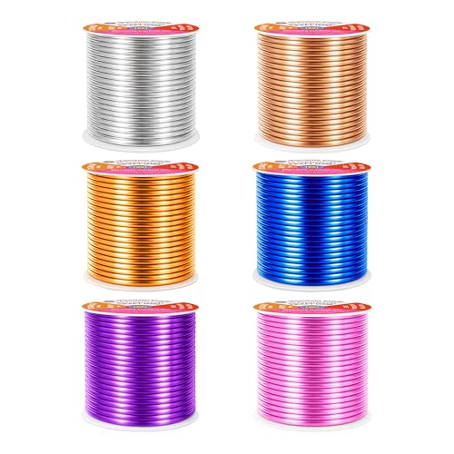 12 GA Gold Blue Purple Assorted Anodized Aluminum Craft Wire (276 Foot)