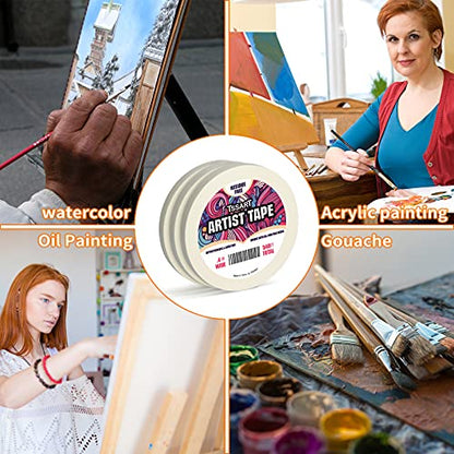 3 Pack White Artist Tape (540 Foot)