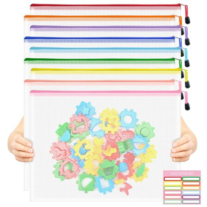 9pcs Mesh Zipper Pouch Bags (9 Count)