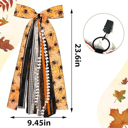 Large Halloween Ribbon Bow for Wreath