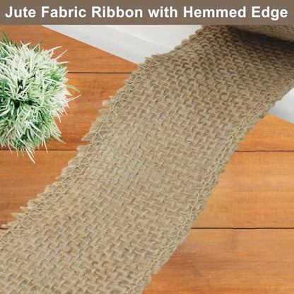 2" Wide Natural Burlap Fabric Roll