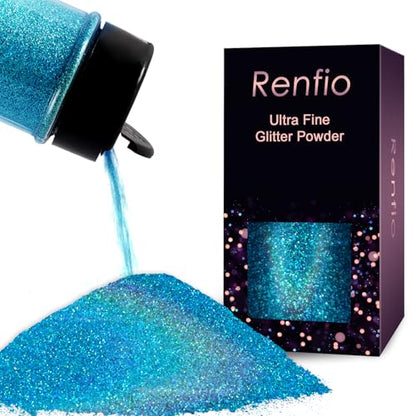 Holographic Ultra Fine Blue Glitter Powder Metallic Resin Glitter