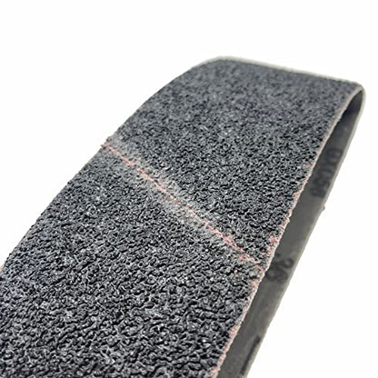 10 Pack 3 x 21 Inch Sanding Belts 36 Grit Silicon Carbide for Belt Sander