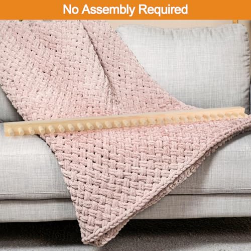 96“ Chunky Blankets Loom Knitting Looms Long Installation Free and Adjustable Foldable Portable Extra Loom Large 38