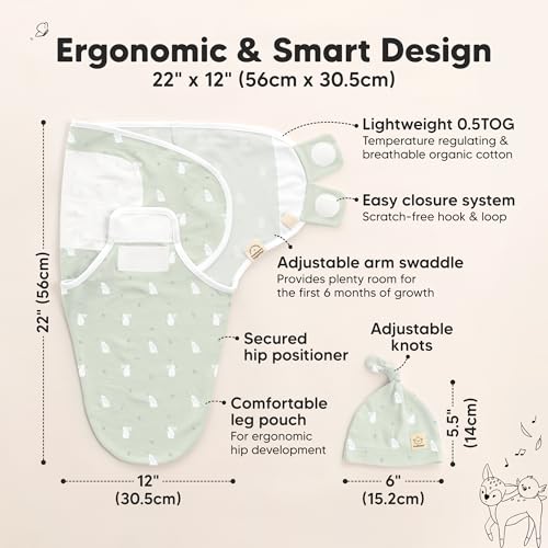 3pk Organic Swaddles for Newborns Girls (3 Count)