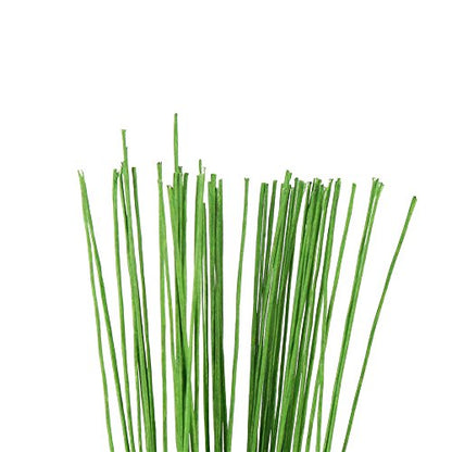 24 Gauge Green Floral Wire Green Paper