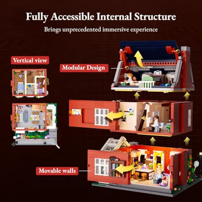 Redbrick Row House Lighting Building Bricks Set (2663 Count)