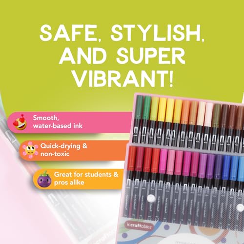 36 Color Dual Tip Calligraphy Pen Set (32 Count)