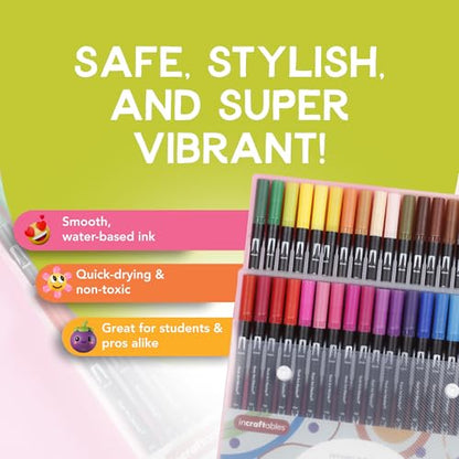 36 Color Dual Tip Calligraphy Pen Set (32 Count)