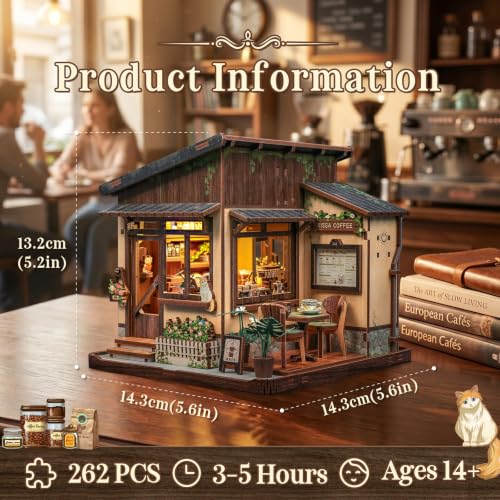 DIY Miniature House Kit Japanese Coffee Shop Dollhouse