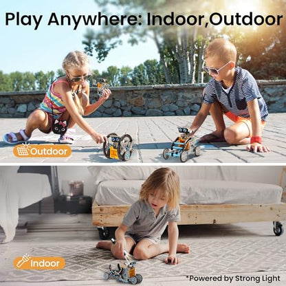 12-in-1 Solar Robot Building Kit STEM Gift for Boys Ages 8-13 (190 Count)