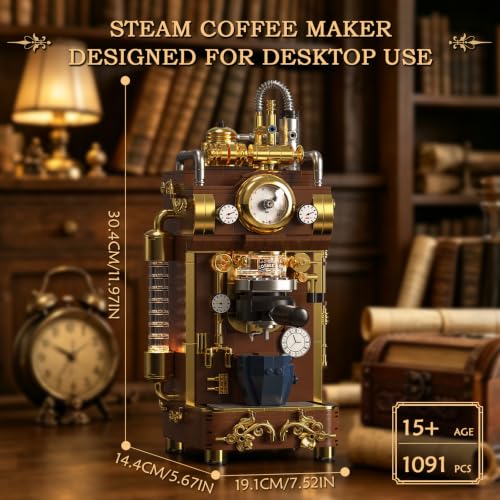 Retro Coffee Machine Building Block Set (1091 Count)