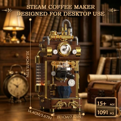 Retro Coffee Machine Building Block Set (1091 Count)