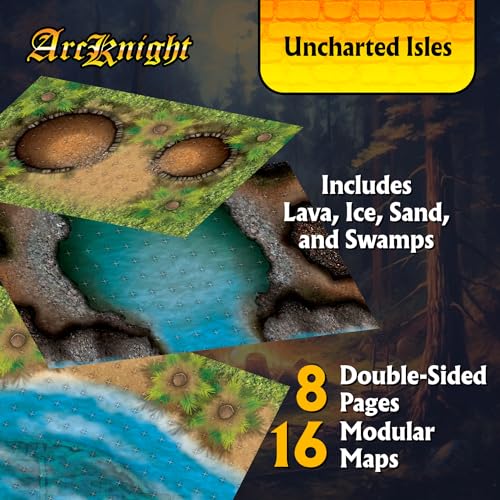 The Uncharted Isles Roleplaying Battlemaps; 16 Modular RPG Maps in 8 Double