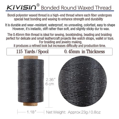 Round Waxed Thread 0.45mm 12 Neutral Colors (12 Colors)
