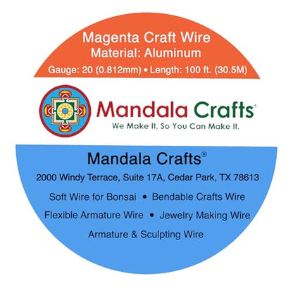 20 Gauge Magenta Anodized Aluminum Craft Wire