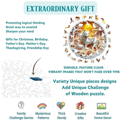 Wooden Puzzles for Adults (100 Count)