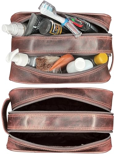 Leather Toiletry Bag for Men