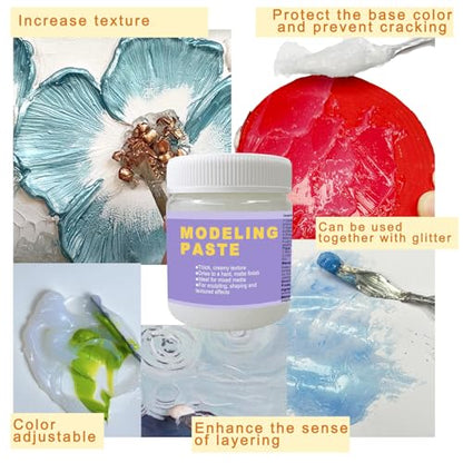 Acrylic Modeling Paste 3D Art Texture Paste 9.88oz (9.8767 Ounce)