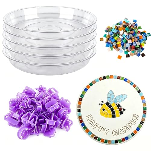 5PCS Stepping Stone Kit Includes Round Cement Molds (5 Count)