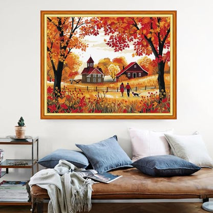 Stamped Cross Stitch Kits Full Range of Embroidery Patterns Starter Kits for Beginners Adult DIY Cross Stitches Needlepoint Kits 11CT