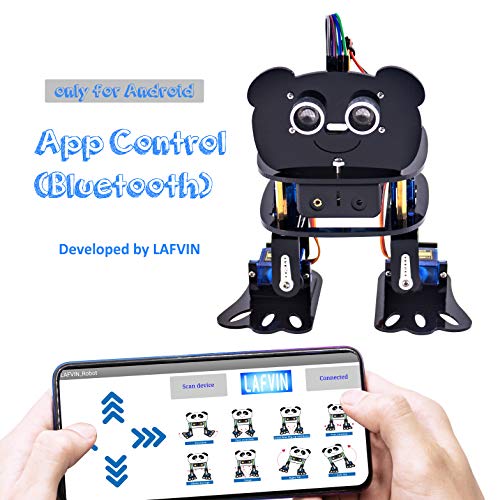 DIY 4 DOF Panda Robot Kit Programmable Dancing Robot Kit Support Android APP Control Compatible with Arduino IDE