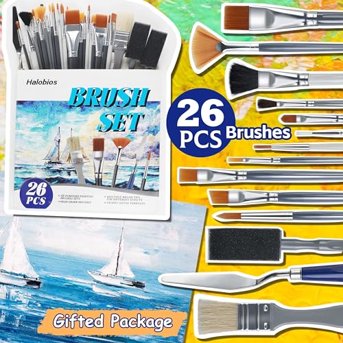 26PCS Painting Brushes Set (26 Count)