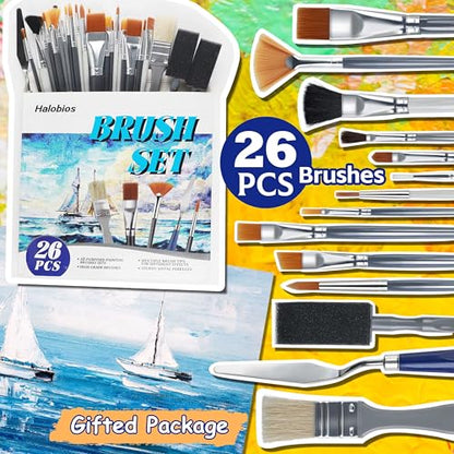 26PCS Painting Brushes Set (26 Count)