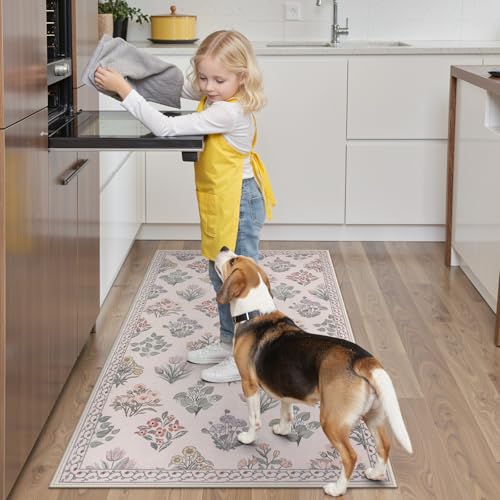 Floral 3x5 Washable Rug