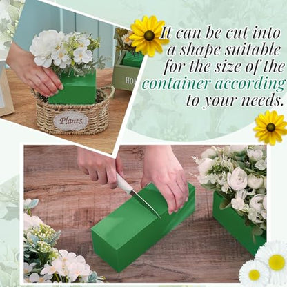 8 Pcs Reusable Floral Foam Blocks 9 x 3 x 3 Water Weather Resistant Dry Floral Foam for Artificial Flower Arrangements Outdoor Flower Boxes Outside Hanging Planters Wedding Home Decor