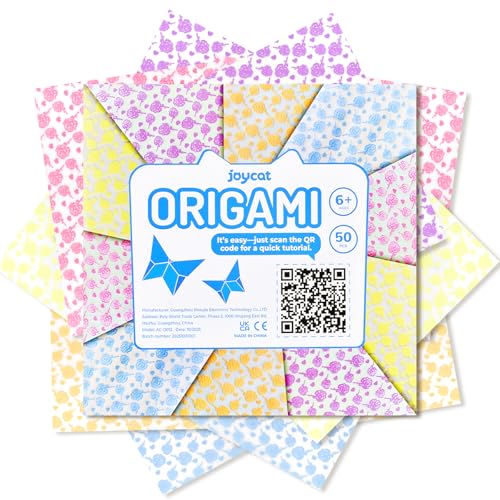 Floral Glow in the Dark Origami Paper (50 Count)