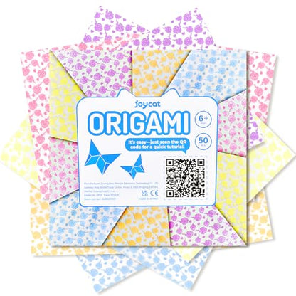 Floral Glow in the Dark Origami Paper (50 Count)