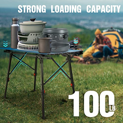 Portable Camping Table with Adjustable Legs