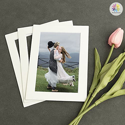 Mat Board Center 10 Pack 5x7 Photo Mats for 4x6 Picture