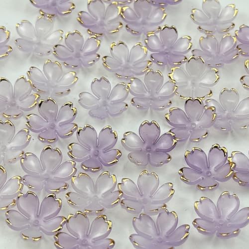 100pcs Acrylic Flower Beads (100 Count)
