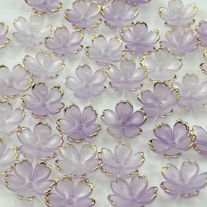 100pcs Acrylic Flower Beads (100 Count)