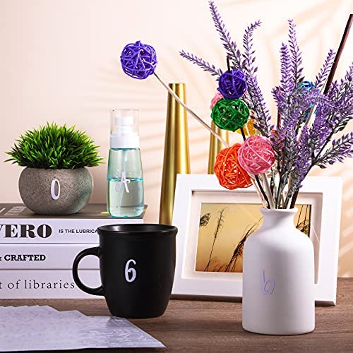 576 Pcs 8 Sheets Letters Stickers Vinyl Alphabet Number Decals Back to School Supplies for Water Bottles Cups Mailbox Scrapbooking Bulletin Board Classroom Decor (576 Count)