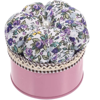 Sewing Pin Cushion Box Ball Head Pin Holder with Storage Box Decorative Needle Cushion for Home Office School DIY Craft 3.34 X 3.34 X 2.95 in