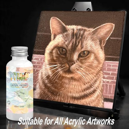Matte Varnish for Acrylic Painting (3.4 Fl Oz)