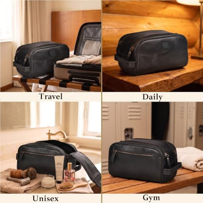 Leather Toiletry Bag for Men