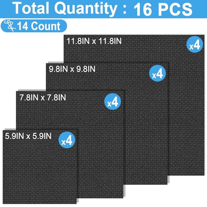 16PCS Cross Stitch Fabric (16 Count)