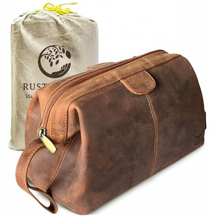 Leather Toiletry Bag for Men