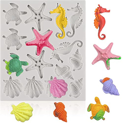Marine Theme Fondant Silicone Molds