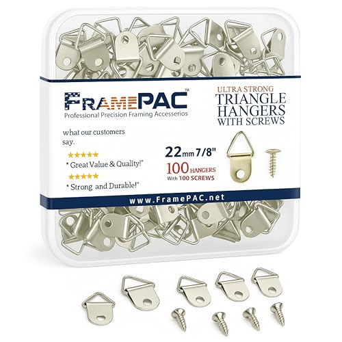 100 Pack Picture Hangers with Screws (100 Count)
