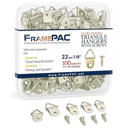 100 Pack Picture Hangers with Screws (100 Count)