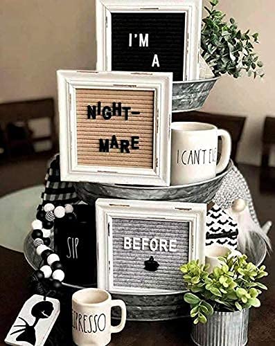 Mini Letter Board [Set of 3] Small Felt Letter Board Letters and Symbols Trio