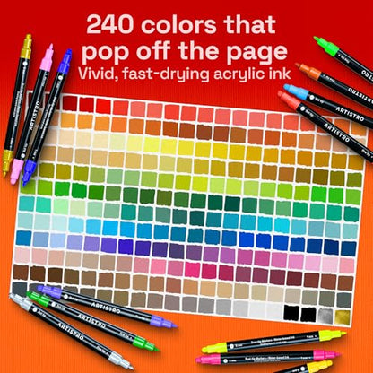 Dual Tip Acrylic Paint Marker Pens (240 Count)